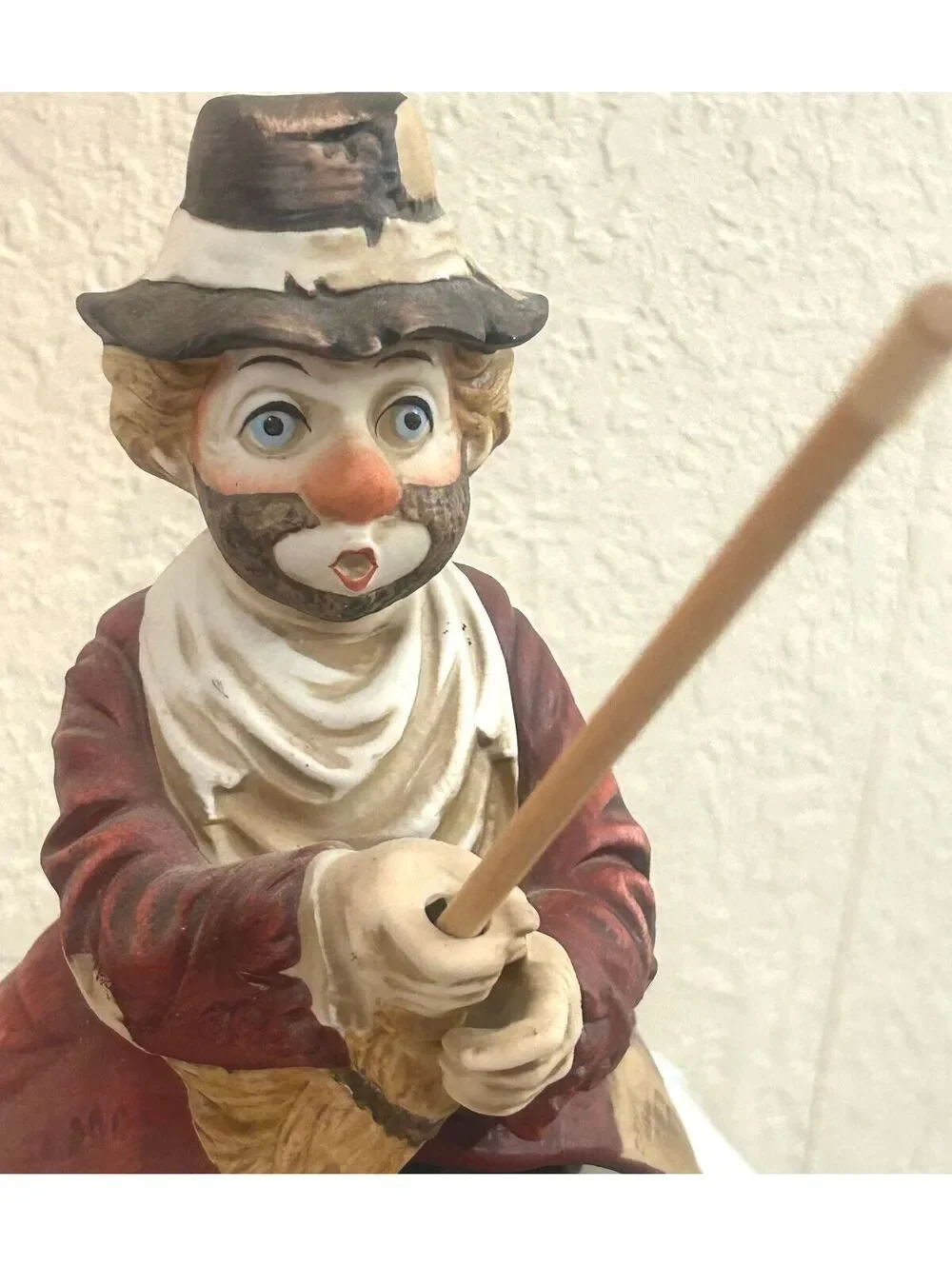 Willie Fisherman Figurine, Melody in Motion Vintage Collectible, Non-Working